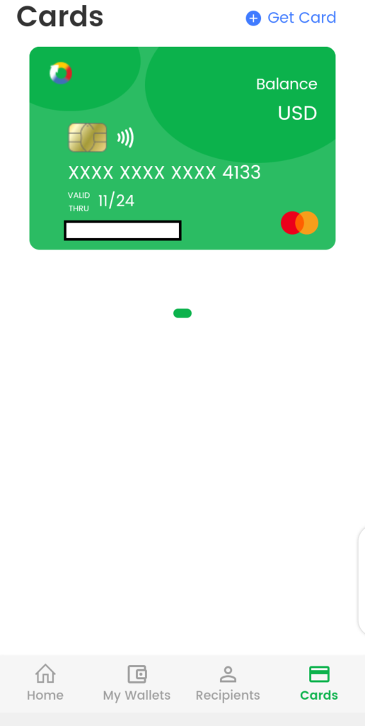 Changera Virtual card for international transactions