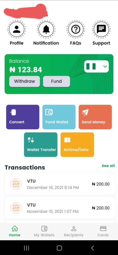 Fund NGN wallet