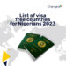 List of Visa-Free Countries for Nigerians in 2023
